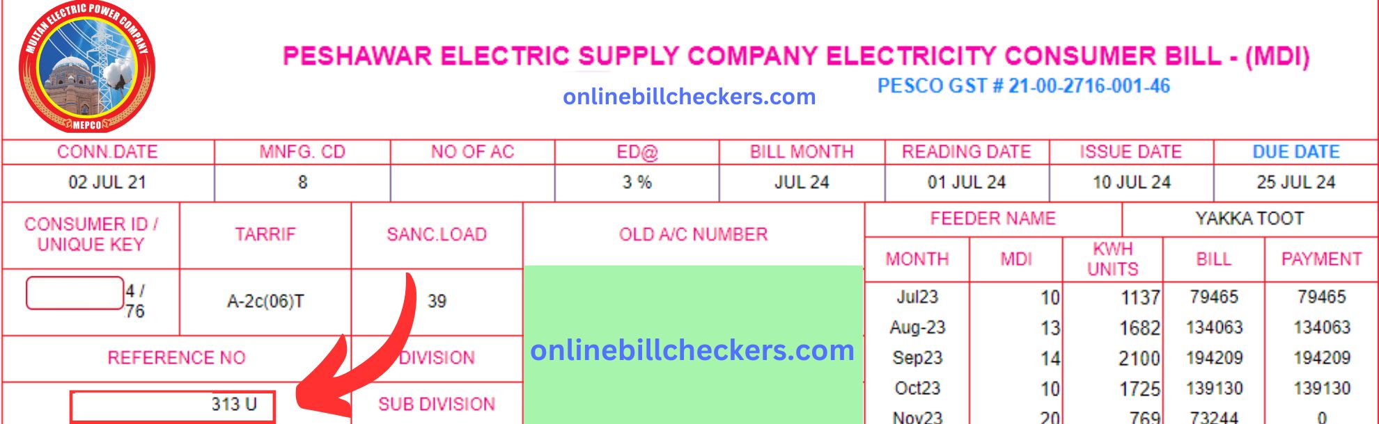 PESCO Bill Online