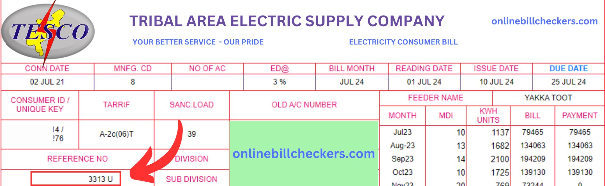 TESCO Bill Online